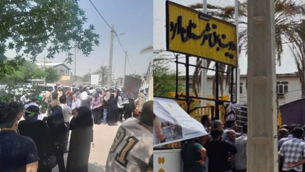 August 19—Lamerd, southern Iran Locals hold protest rally as electricity outages continue