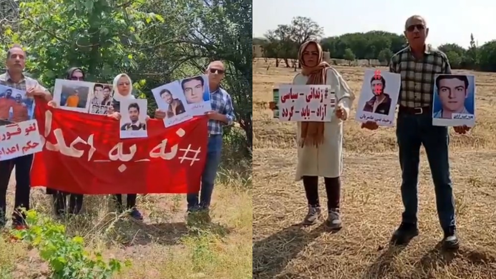 Families of political prisoners sentenced to death held a gathering demanding the cancellation of the execution sentences, Tuesday, August 5
