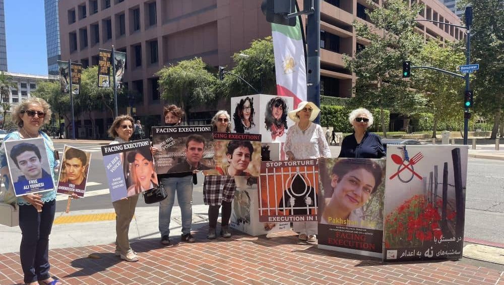 Iranian Resistance Supporters in San Diego, California Mark 80th Week of “No to Execution Tuesdays”
