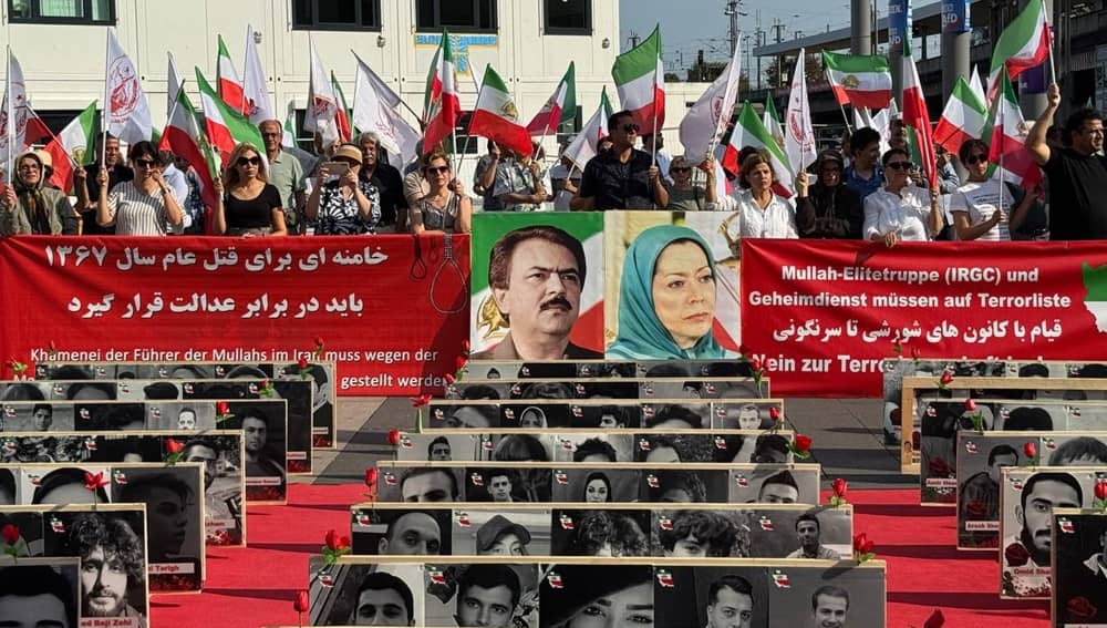 Supporters of the Iranian Resistance in Cologne, Germany, held a rally on August 9, 2025