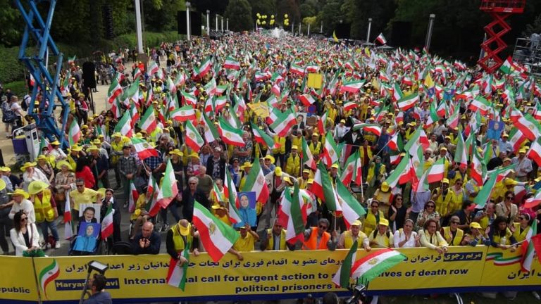 On September 6, 2025, tens of thousands of Iranians and NCRI supporters rallied in Brussels, Belgium, to celebrate the PMOI's 60th anniversary