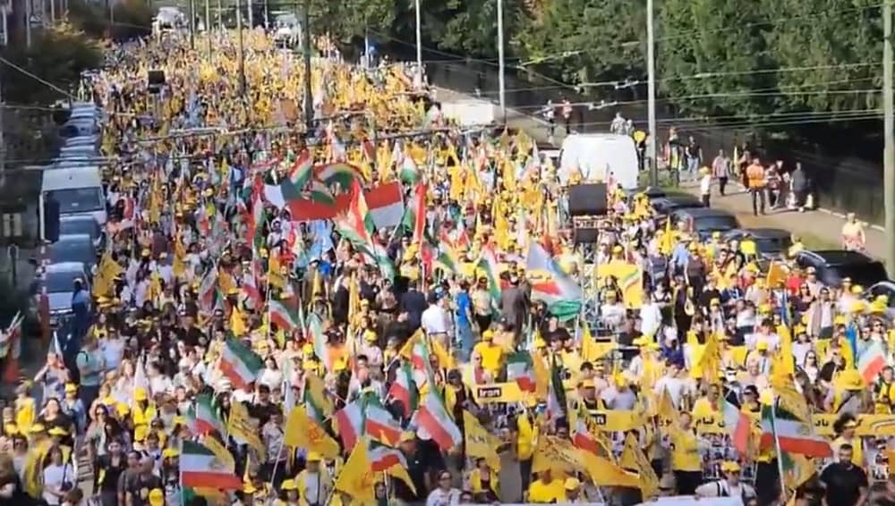 Tens of thousands rally in Brussels marking the 60th anniversary of the PMOI, calling for a free Iran— September 6, 2025