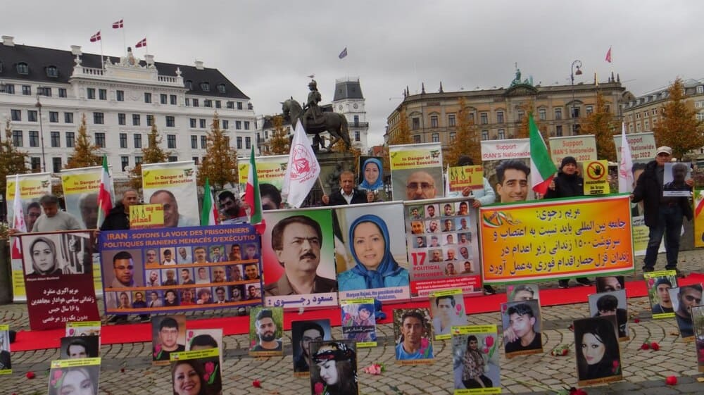 MEK Supporters Rally in Copenhagen: Defiant Stand for Qezel Hesar’s Striking Prisoners