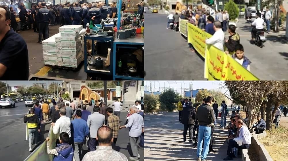 Workers, students, and other sectors of Iranian society staged protests across the country on October 8, 2025