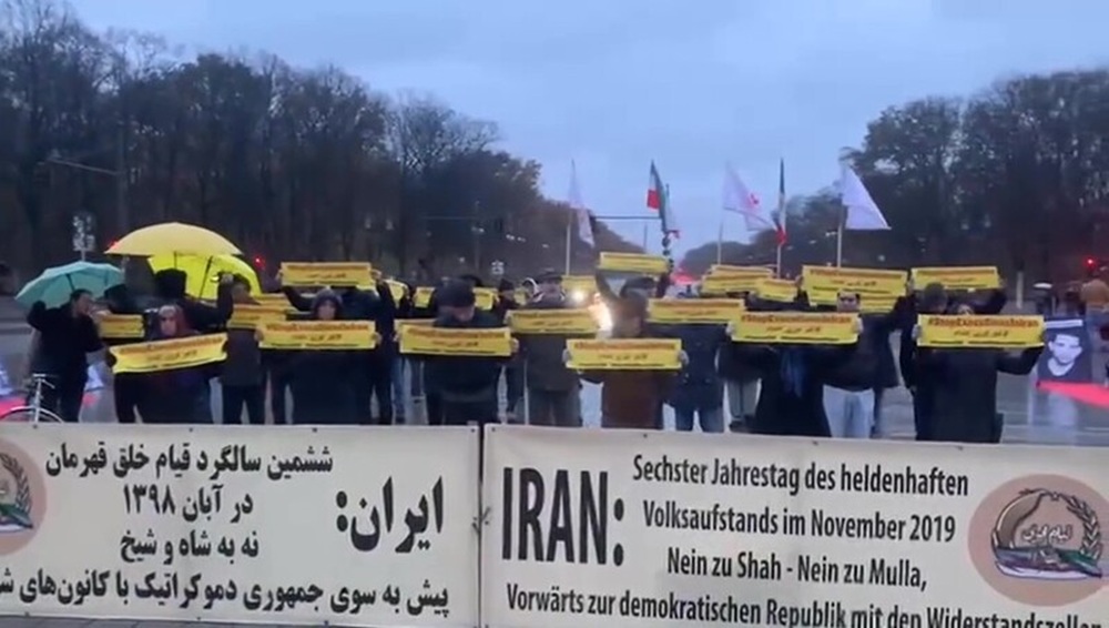 Iranians Rally in Berlin to Honor Iran’s November 2019 Uprising and Demand Regime Change
