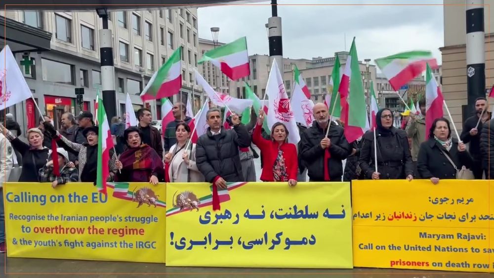 Iranians Rally in Brussels to Honor Iran’s November 2019 Uprising and Demand Regime Change