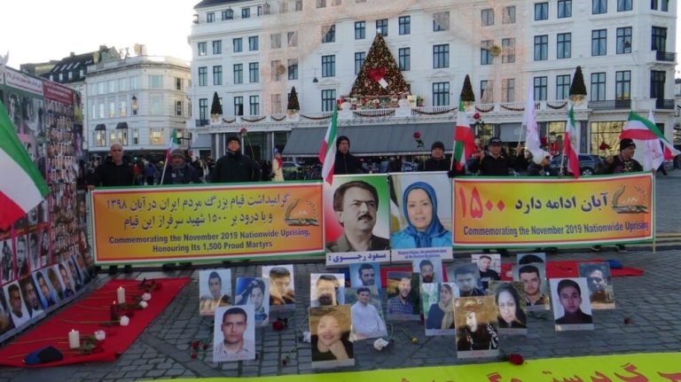 Iranians Rally in Copenhagen to Honor Iran’s November 2019 Uprising and Demand Regime Change