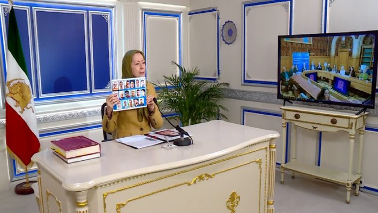 Mrs. Maryam Rajavi joins conference with members of the UK House of Commons and House of Lords to discuss the situation in Iran 
