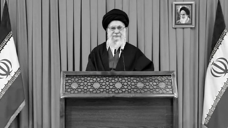 Ali Khamenei delivering a pre-recorded Basij Day message amid heightened security restrictions — November 27, 2025