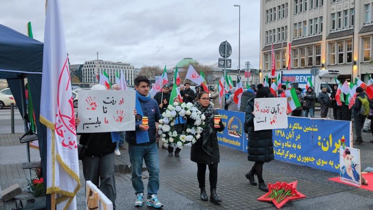 Iranians Rally in Hamburg to Honor Iran’s November 2019 Uprising and Demand Regime Change