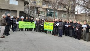 ITC retirees in Saqqez, western Iran, protested on December 22, 2025