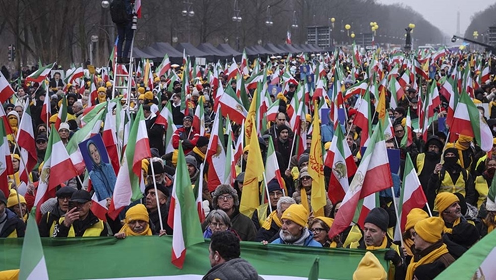 Freedom-loving Iranians and supporters of the NCRI hold a major rally in Berlin, on February 7, 2026