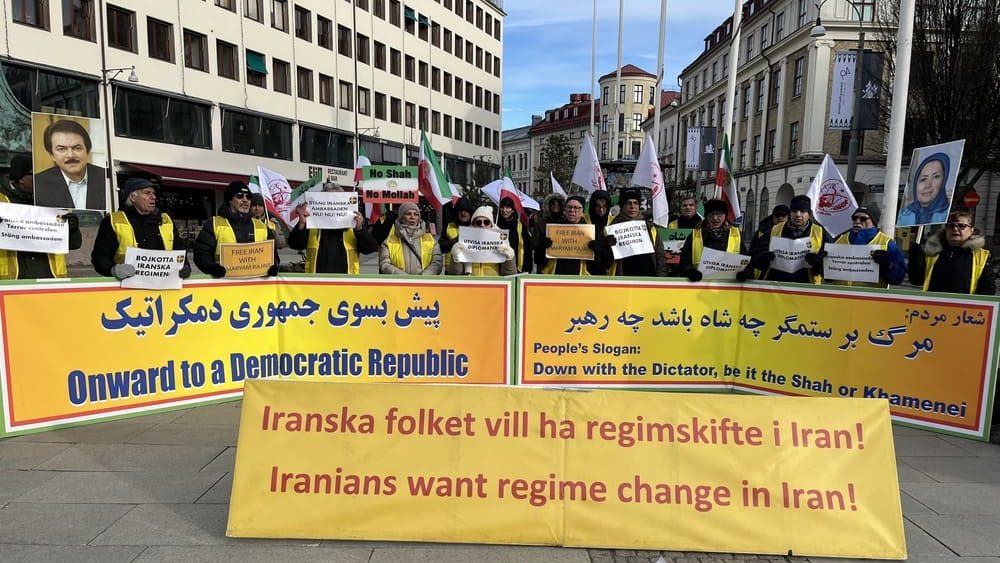 Gothenburg: Iranian Resistance Supporters Rally for Iran Uprising and IRGC Terrorist Designation