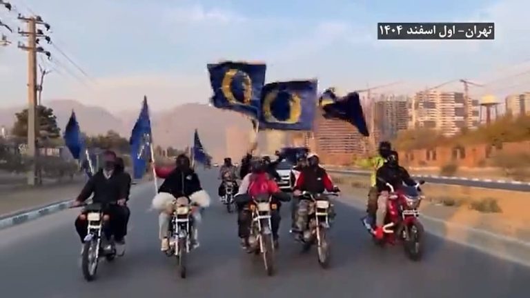 In Tehran, members of the PMOI-led Resistance Units were carrying the flag of the National Liberation Army of Iran— February 20, 2026