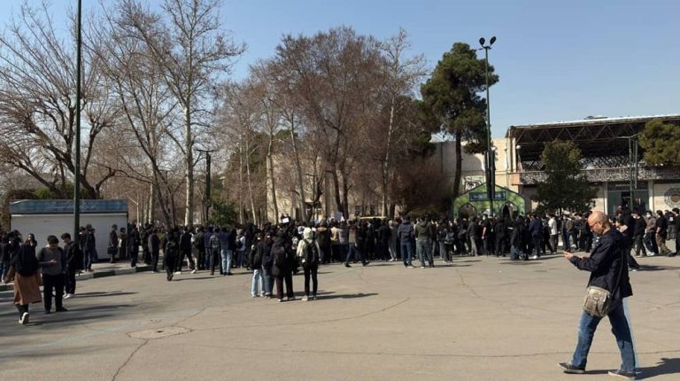 Tehran University, February 22, 2026 — “The blood that is shed cannot be washed away,” protesters chant