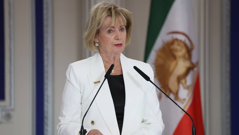 Canadian MP Judy Sgro addresses an international meeting honoring the 2026 International Women's Day on February 21, 2026