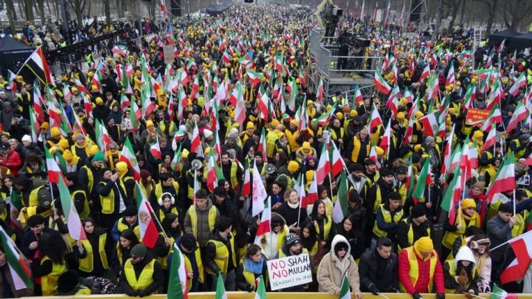 Thousands of Iranians and supporters of the Iranian Resistance gathered in Berlin, Germany, on February 7, 2026