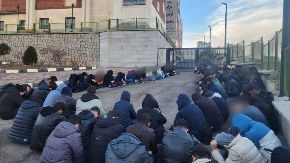 Medical students at Tabriz Faculty of Medicine hold a sit-in mourning ceremony for students killed in nationwide protests, Feb. 3, 2026