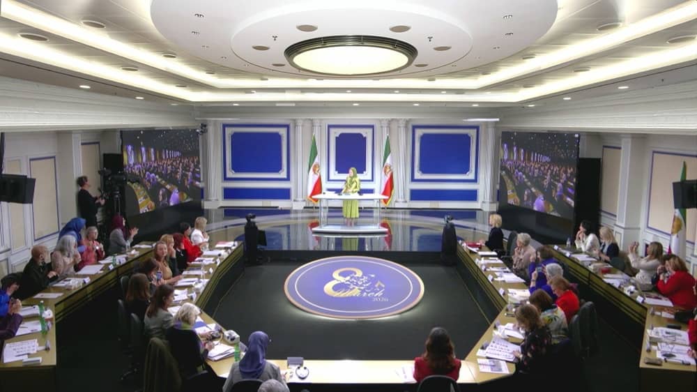 NCRI President-elect Mrs. Maryam Rajavi addresses an event in Paris honoring International Women’s Day 2026— February 21, 2026