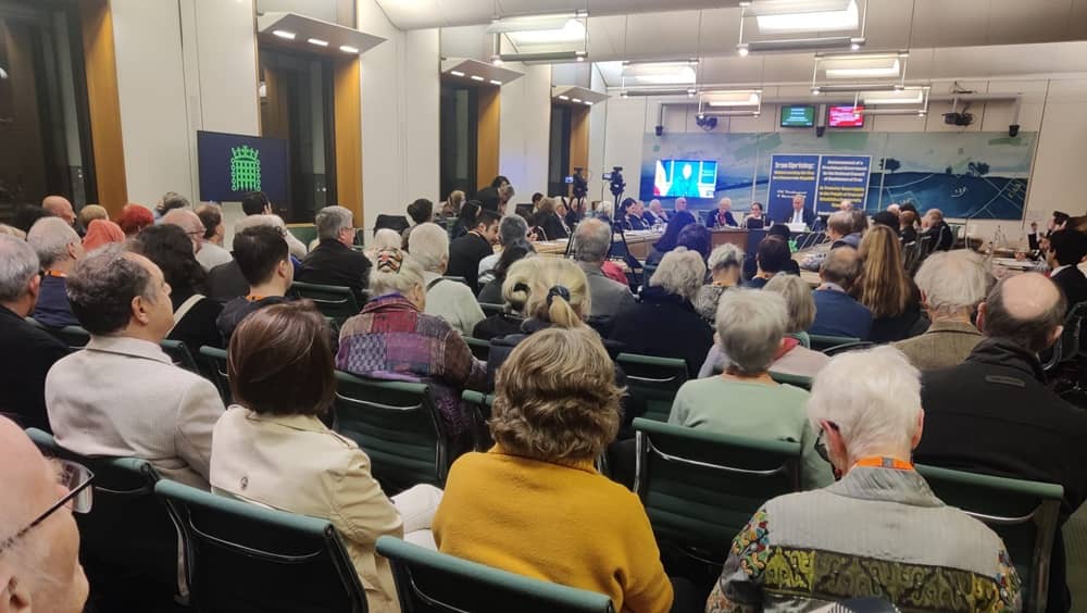 NCRI President-elect Mrs. Maryam Rajavi addresses UK parliamentarians and legal experts during a conference on March 4, 2026