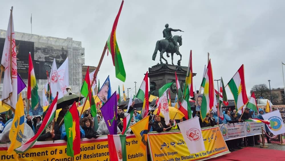 Supporters of the NCRI as well as other political and ethnic groups held a major rally in Stockholm, Sweden, on March 14, 2026