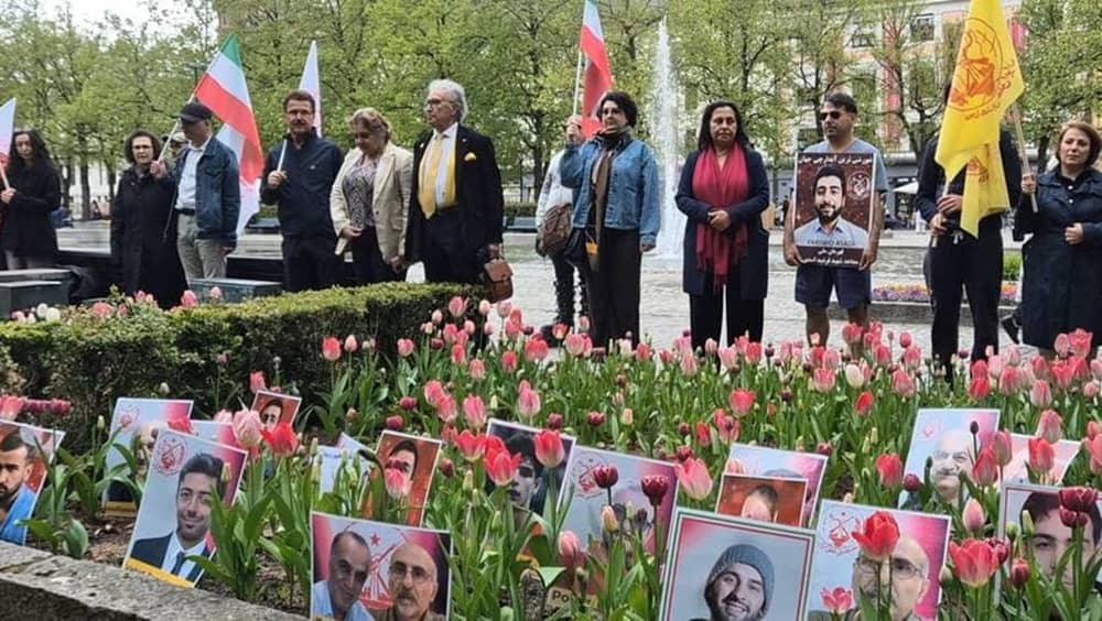May 9, 2026: Supporters of the Iranian Resistance in Oslo, rallied outside Norway’s Parliament in Oslo to protest the execution of political prisoners in Iran