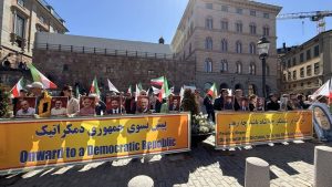 NCRI supporters in Stockholm, Sweden, held a rally on May 9, 2026, to protests the executions of political prisoners in Iran