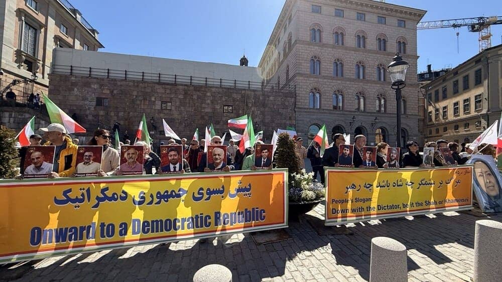NCRI supporters in Stockholm, Sweden, held a rally on May 9, 2026, to protests the executions of political prisoners in Iran