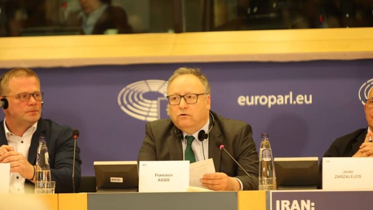 MEP Francisco Assis addresses a meeting at the EU Parliament in Brussels on April 22, 2026