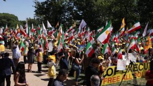 Thousands of Iranians gathered in Washington, D.C., to protest the recent wave of executions in Iran and call for a free, democratic and secular republic