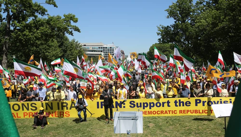 Thousands of Iranians gathered in Washington, D.C., to protest the recent wave of executions in Iran and call for a free, democratic and secular republic
