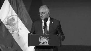 The son of Iran's ousted Shah, Reza Pahlavi speaking at an international press conference in Washington, D.C., January 16, 2026