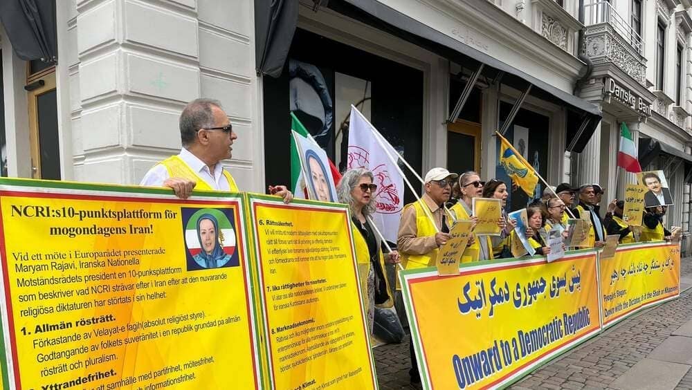 Gothenburg, Sweden — June 13, 2026 — Supporters of the NCRI held a rally to protest the execution of political prisoners in Iran
