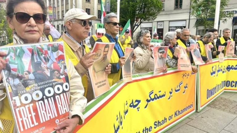 NCRI supporters in Gothenburg, Sweden, hold a rally to protest the execution of political prisoners in Iran— May 30, 2026