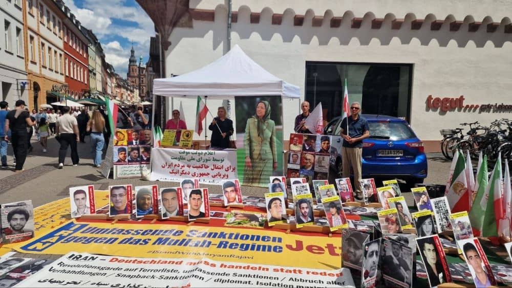 Supporters of the NCRI in Heidelberg, Germany, held a rally to send a clear call to action to save political prisoners—June 6, 2026