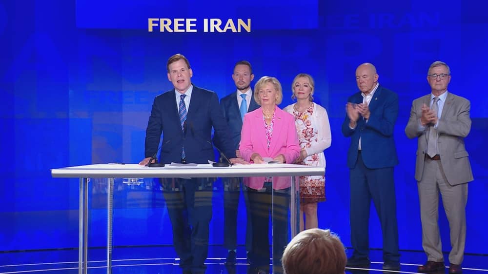 Former Canadian Foreign Minister Mr. John Baird addresses the 2026 Free Iran World Summit on June 20, 2026