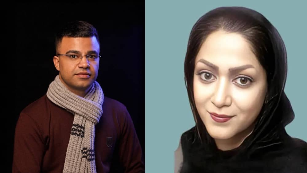 PMOI-affiliated political prisoners in Iran, Mohammad Javad Vafaei-Sani (left) and Parisa Kamali (right)