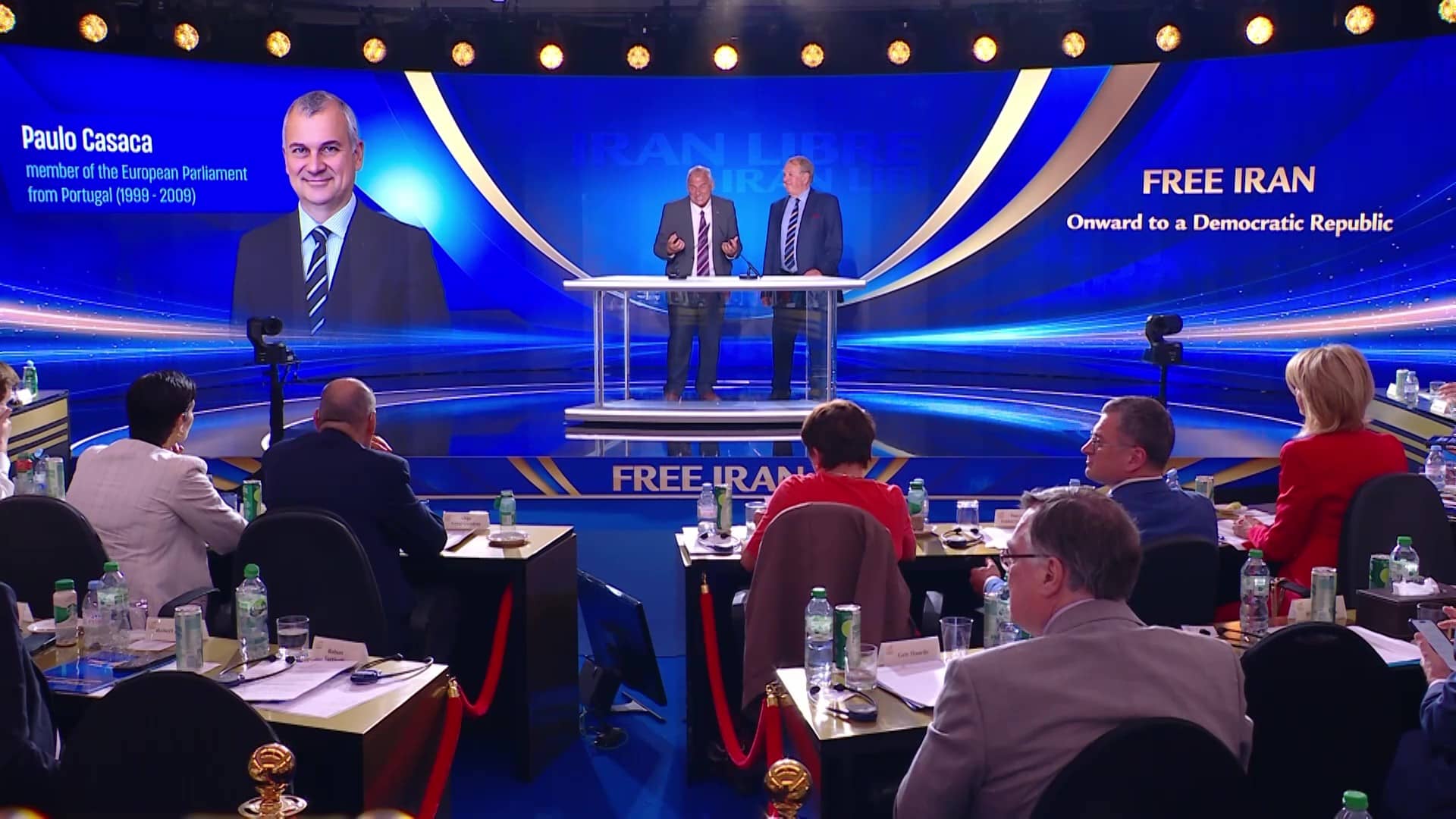 Former Member of the European Parliament Paulo Casaca addresses the second day of the Free Iran 2026 World Summit on June 21, 2026