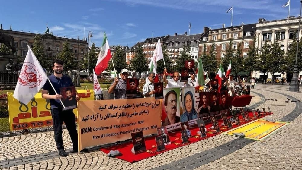 July 30, 2026 – NCRI supporters in Copenhagen, Denmark, held a rally and photo exhibition to protest the execution of political prisoners