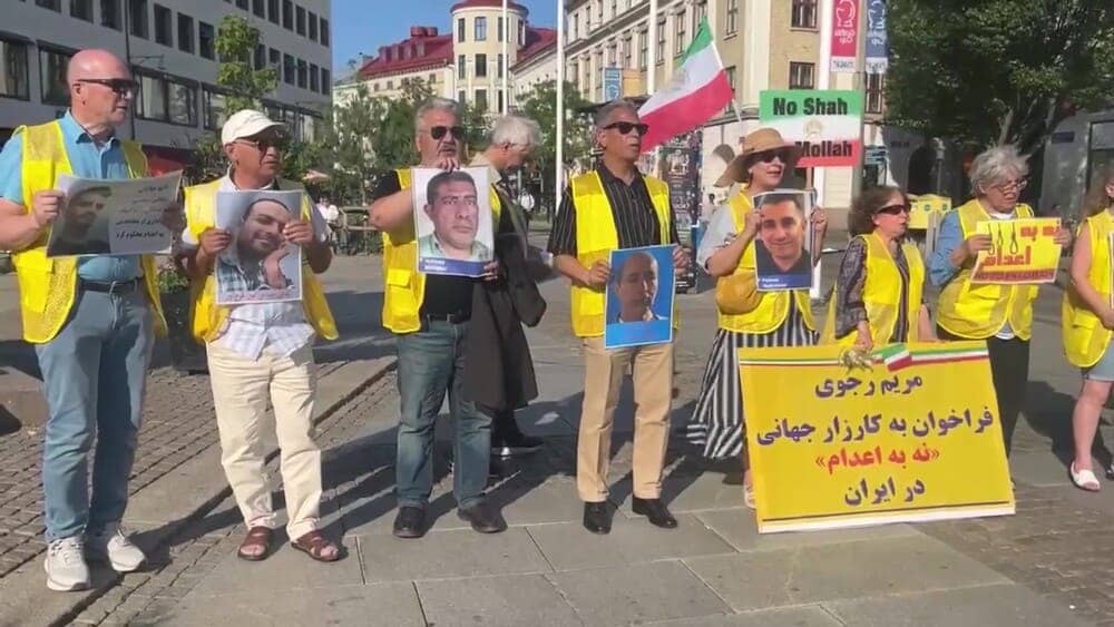NCRI supporters in Gothenburg, Sweden, held a rally in solidarity with the 129th consecutive week of the “No to Execution Tuesdays” campaign— July 14, 2026
