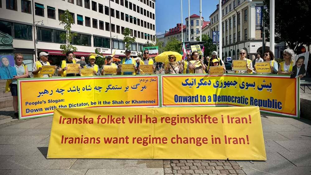 July 4, 2026 — NCRI Supporters gathered in Gothenburg, Sweden, to call for the establishment of a free, democratic republic in Iran