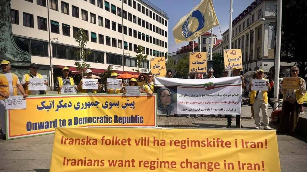 Gothenburg, Sweden — June 27, 2026 — Supporters of the NCRI held a rally to call for the establishment of a free and democratic republic