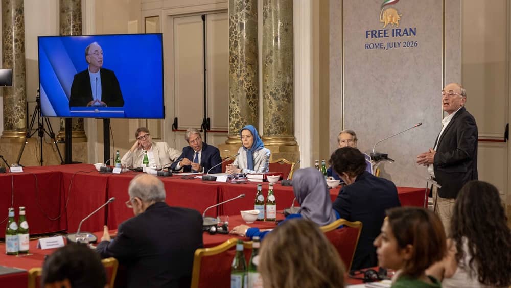 Joachim Ruecker, former President of the UN HRC, addresses an international conference in Rome on July 17, 2026