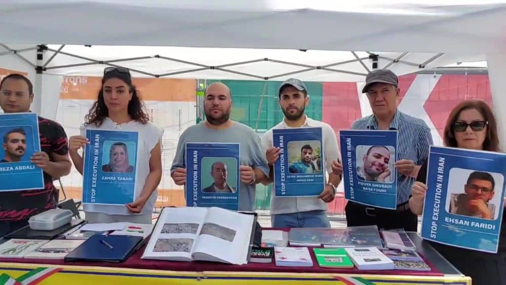 July 7, 2026 – NCRI supporters in Lucerne, Switzerland, held an exhibition to protest the Iranian regime’s increasing use of the death penalty