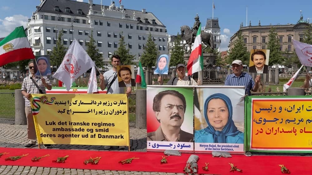 July 14, 2026 – NCRI supporters in Copenhagen, Denmar, welcomed the UK’s move to blacklist the IRGC, rejecting both the Shah’s and the mullahs’ dictatorships