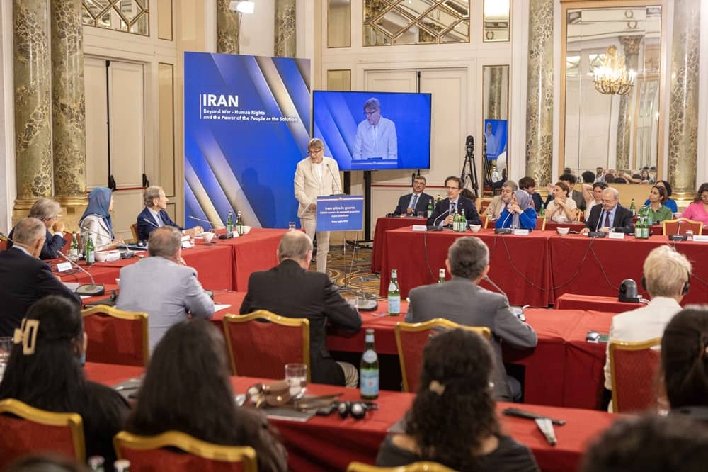 Former Belgian PM Guy Verhofstadt addresses an international conference in Rome on July 17, 2026