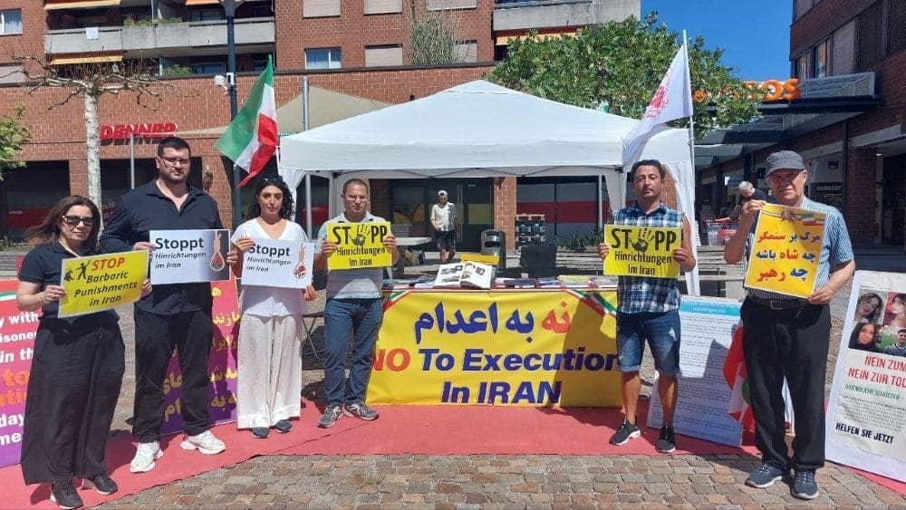 NCRI supporters in Effretikon, Switzerland, held a photo exhibition and book table in protest against the Iranian regime’s increasing use of the death penalty— August 8, 2026