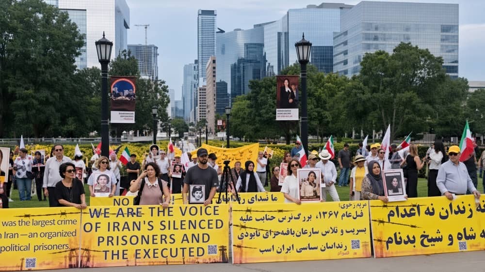 On August 8, 2026, Iranian-Canadian supporters of the Iranian Resistance gathered at Queen’s Park South Lawn in Toronto for a rally marking the 38th anniversary of the 1988 massacre of political prisoners in Iran