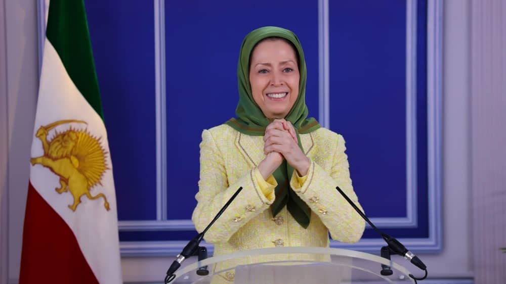 NCRI President-elect Mrs. Maryam Rajavi shares a video message with thousands of Iranians gathered in New York on September 22, 2026