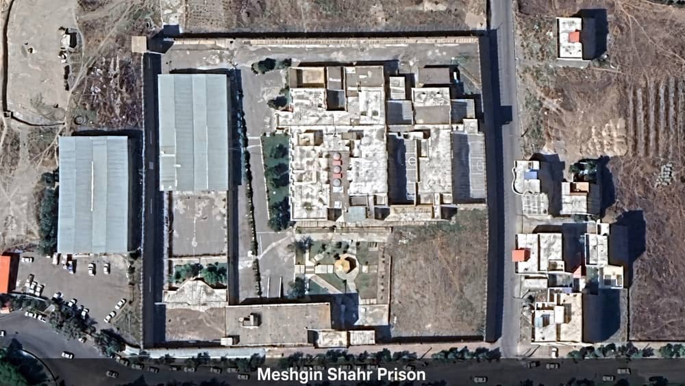 Meshgin Shahr Prison — aerial view of the correctional facility in Meshgin Shahr, Ardebil Province, Iran